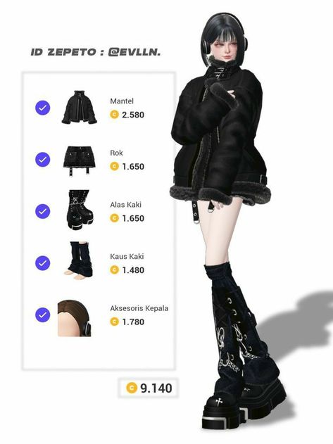 Zepeto Coin Outfit Ideas, Aesthetic Zepeto Outfits, Imvu Clothes Ideas, Zepeto Outfits Girl Ideas Coin, Zepeto Outfit Ideas, Aesthetic Zepeto Character, Zepeto Ideas, Zepeto Avatar Ideas, Zepeto Avatar