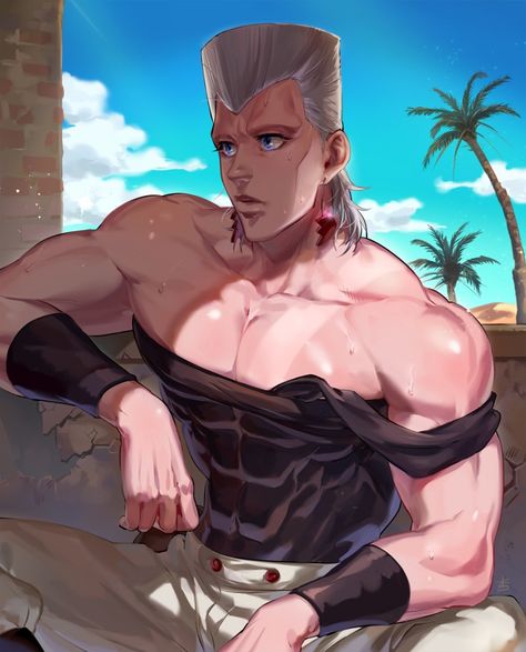 He's such a cutie. Polneraff Jojos, Jean Pierre Polnareff Fanart, Polnareff Fanart, Polnareff Jojo, Jean Pierre Polnareff, Sengoku Basara, Stardust Crusaders, Jojo's Adventure, Bizarre Art