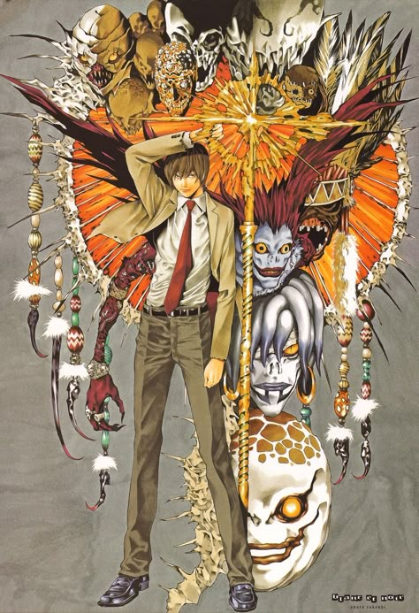 Takeshi Obata Art, Takeshi Obata, Anime Wall Prints !!, Anime Prints, Notes Art, Poster Anime, Light Yagami, Japon Illustration, Manga Wall