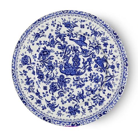 Peacock Pottery, Royal Peacock, Peacock Plates, Blue And White Dinnerware, Miniature Inspiration, Copper Engraving, Bird Plates, Peacock Pattern, Bird Motif