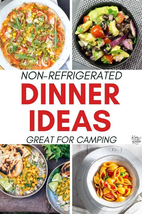 With the help of these non refrigerated dinner ideas, you can prepare some delicious meals right at your campsite. #CAMPING Camping Recipes No Refrigeration, Non Fridge Meals, No Refrigerator Camping Meals, Camping Pasta Meals, No Refrigeration Camping Meals, Camping Food No Refrigeration, Dry Camping Meals, Dutch Oven Easy Recipes, Non Refrigerated Meals