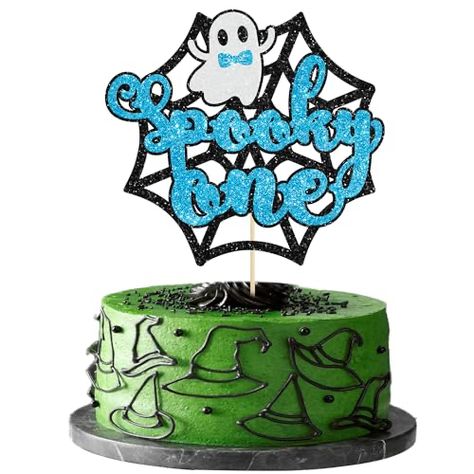 Halloween Kids Birthday Party, Spooky One Cake, Ghost Theme Party, The Spooky One, Halloween Birthday Decorations, Birthday Cake Decorations, Decorations For Halloween, Spooky One, Baby Shower Party Themes