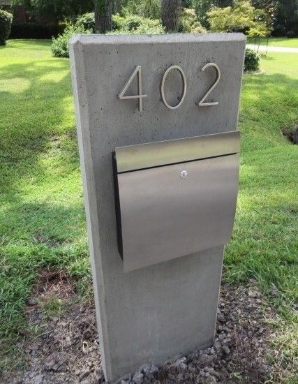 Modern Wall Mount Mailboxes - Foter Pliage Tole, Mid Century Mailbox, Modern Mailbox Design, Mid Century Modern Mailbox, Stainless Steel Mailbox, Contemporary Mailboxes, Cool Mailboxes, Mailbox Landscaping, Steel Mailbox