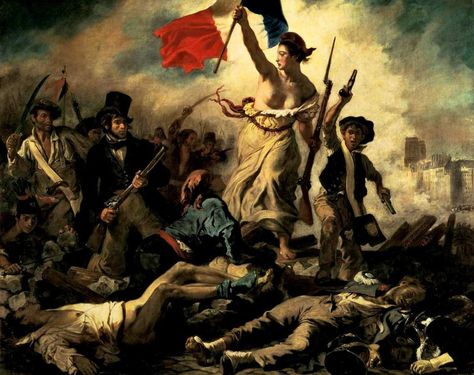 Liberty Leading The People, Famous Artists Paintings, Revolution Art, Eugène Delacroix, Qhd Wallpaper, People Painting, French History, Painting People, French Revolution