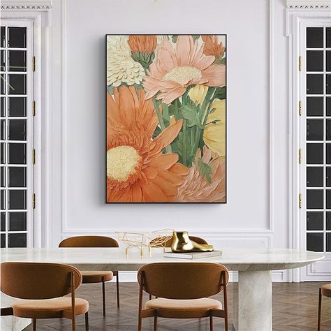 Abstract Flower Oil Painting on Canvas,large Wall Art, Original Orange Floral Painting Minimalist Art Custom Painting Living Room Decor Gift - Etsy UK Ocean Art Painting, Sky Art Painting, Flower Oil Painting, Rose Oil Painting, Art Deco Interior Design, Painting Minimalist, Painting Living Room, Custom Painting, Arte Inspo