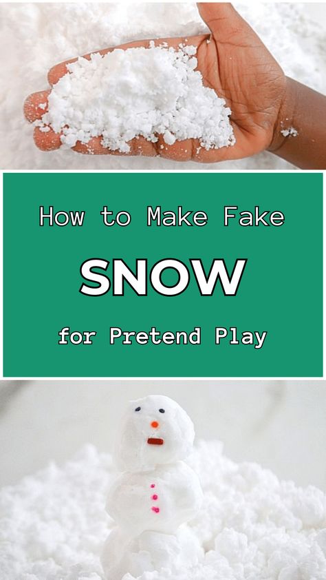 How to Make Fake Snow for Pretend Play Fake Snow Recipe, Make Fake Snow, Snow Recipe, Fake Snow, Sensory Play, Pretend Play, Simple Ingredient, Crafts For Kids, Craft Ideas