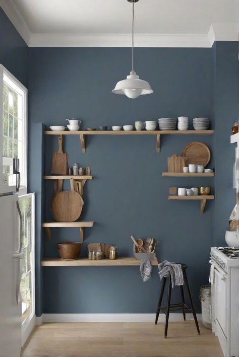 kitchen paint color,wall paint selection,kitchen color scheme,wall paint ideas Blue Painted Kitchen Walls, Charcoal Kitchen Walls, Slate Blue Kitchen Walls, Dusty Blue Kitchen Walls, Blue Paint Kitchen Walls, Dark Painted Kitchen Walls, Blue Kitchen Ideas Walls, Blue Kitchen Walls Oak Cabinets, Blue Grey Kitchen Walls