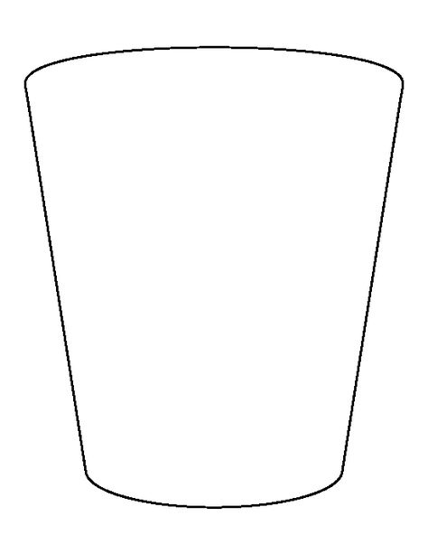 Shot glass pattern. Use the printable outline for crafts, creating stencils, scrapbooking, and more. Free PDF template to download and print at http://patternuniverse.com/download/shot-glass-pattern/ Cup Templates Free Printable, Glass Template Free Printable, Shot Glass Svg, Cup Outline, Printable Outline, Glass Drawing, Coloring Crafts, Cup Template, Glass Stencil