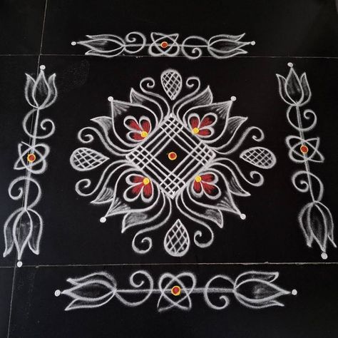 Diwali Designs Rangoli, Muggu Borders, Latest Rangoli Designs, Simple Rangoli With Dots, Diwali Art, Daily Muggulu, Daughter Songs, Small Kolam, Simple Muggulu