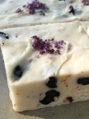 White Chocolate Blueberry Fudge Blueberry Fudge, Slow Cooker Fudge, Wisconsin Food, Chocolate Blueberry, Chicory Recipe, White Chocolate Fudge, Fudge Ingredients, Fudge Bars, Delicious Magazine