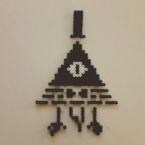 Bill Cipher Perler Beads, Bill Cipher Pixel Art, Gravity Falls Perler Beads, Pearl Beads Pattern, Easy Perler Beads Ideas, Fuse Bead Patterns, Perler Bead Templates, Diy Perler Bead Crafts, Perler Crafts