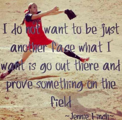 Softball - Jennie Finch Fastpitch Softball Quotes, Inspirational Softball Quotes, Sports Sayings, Baseball Rules, Jennie Finch, Softball Memes, Sports Quotes Softball, Softball Cheers, Softball Funny