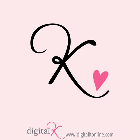 My favorite letter: K! Letter K On Nails, Initial Tattoo K, K Heart Tattoo, Letter K Tattoo Ideas, Kh Logo Design, A And K Letters Love Wallpaper, K Letter Wallpaper Cute, K Photo Letter Love, K Initial Tattoo Letter K Design