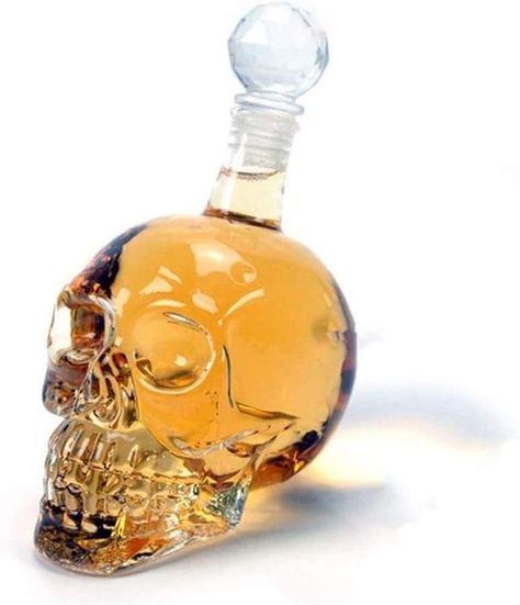 Amazon.com: MaGiLL Whiskey Decanter Whiskey Decanter, Crystal Skull Bottle, Glass Dispenser also for Brandy Tequila Bourbon Scotch Rum, Great Gift For Any Bar : 家居、厨具、家装 Skull Vodka Bottle, Skull Decanter, Vodka Decanter, Wine Decanters, Crystal Head Vodka, Vodka Wine, Whiskey Shots, Vodka Shots, Glass Dispenser