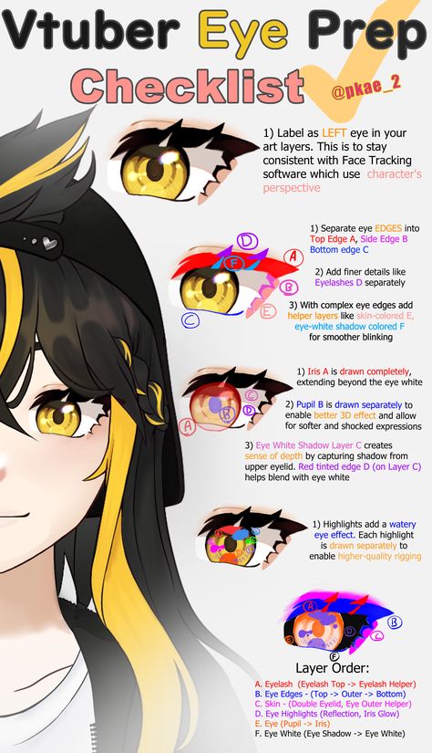 Anime Eyes Animation, Live2d Model Parts, Vtuber Model Separation Guide, Vtuber Layer Guide, Vtuber Model Layers, Vtuber Separation Guide, Vtuber Eye Layers, Vtuber Model Base Sheet, Vtuber Separation