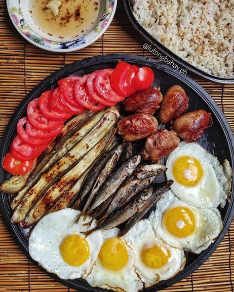 Pinoy Breakfast Platter, Pinoy Breakfast, Filipino Breakfast, Platter Ideas, Filipino Foods, Breakfast Platter, Food Painting, Pinoy Food, Filipino Food