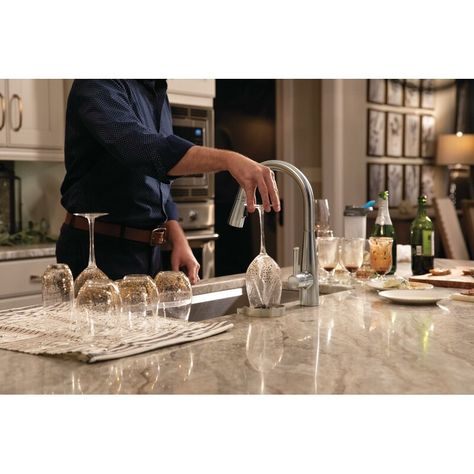 Delta Glass Rinser & Reviews | Wayfair Update Home, Glass Rinser, Bottle Washer, Washer Cleaner, Navigation Design, Kitchen Sink Accessories, Sink Countertop, Delta Faucets, Metal Kitchen