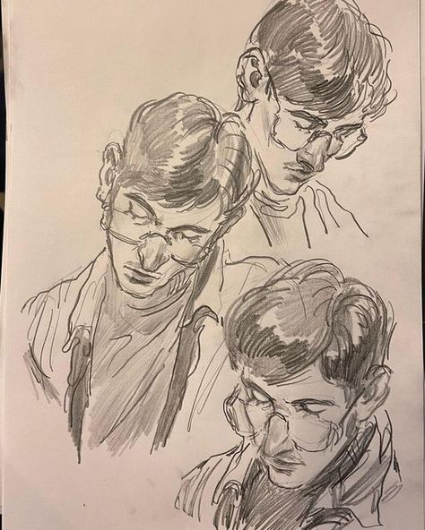 Traditional Art Style Inspiration, Classic Art Sketches, Traditional Art Inspiration, Sketch Style Art, Looking Up Art Reference, Different Faces Reference, Pencil Art People, Character Looking Up Reference, People Drawing Reference Poses