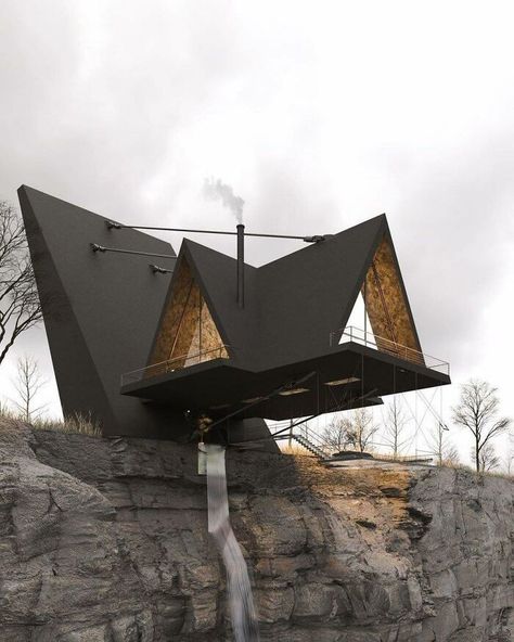 I Do Not Give A Damn How Well It’s Cantilevered Or How Strong The Struts Are. I Do Not Have The Kind Of Luck It Would Take To Set Foot In This House Suspended House, Usa Architecture, Falling Water House, Mendocino California, John Lautner, Karpathos, Cliff House, House Luxury, Radio City Music Hall