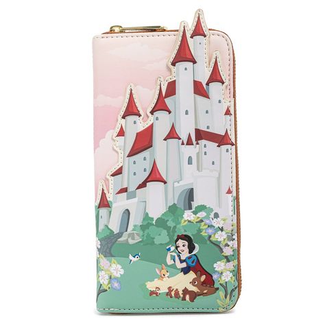 Disney Snow White Castle Zip Around Wallet Snow White Castle, Lounge Fly, Modern Disney Princesses, Disney Wallet, Disney Purses, Castle Series, Disney Princess Snow White, White Castle, White Wallet