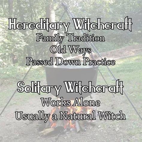 Hereditary witch Hereditary Witchcraft, Hereditary Witch, Types Of Witchcraft, Solitary Witch, Hoodoo Spells, Pagan Spirituality, Which Witch, Old Ways, Wiccan Witch