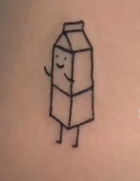 Stick Tattoo, Stick Poke Tattoo, Milk Man, Man Tattoo, Sharpie Tattoos, 2022 Art, Stick N Poke Tattoo, Doodle Tattoo, Cute Tiny Tattoos