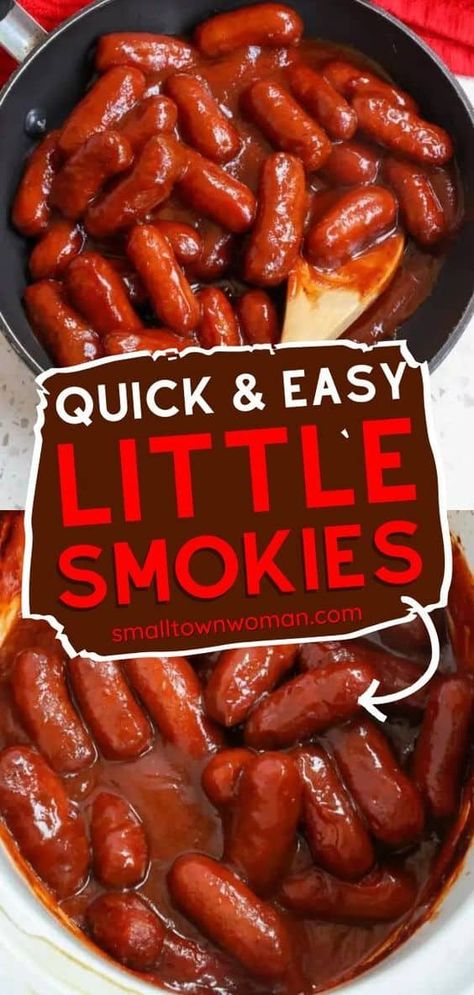 Lil Smokies Recipes, Little Smokies Recipes, Smokies Recipe, Lil Smokies, Little Smokies, Best Appetizer, Crockpot Appetizers, July Recipes, Buttermilk Biscuits