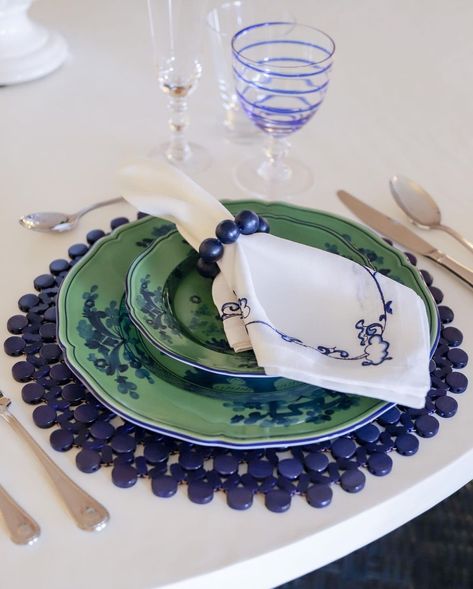 Liberty Blue Tablescape, Modern Chinoiserie Plates, Ginori 1735, Ginori Candle, Richard Ginori Oriente Italiano, Richard Ginori, Hand Painted Porcelain, Center Table, Porcelain Painting