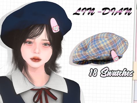 The Sims Resource - Heart Hairpin Beret Ts4 Hats Cc, Hats Cc Sims 4, Sims Hat Cc, Sims Cc Hats, Sims 4 Cc Accessories Hats, Sims 4 Beret, Hat Cc Sims 4, Sims 4 Cc Hats Accessories, Hat Sims 4 Cc