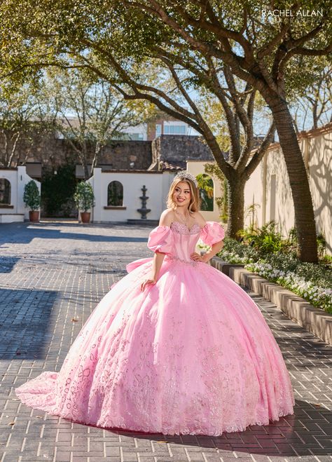 Pipe Dream, Rachel Allan, Quinceanera Dress, Girly Dresses, Pink Gowns, Puff Sleeve Dress, Pink Dresses, Gown Wedding, Puffed Sleeves Dress