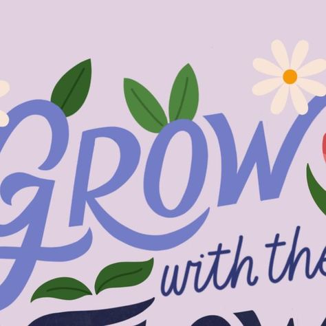 Amy | Lettering Artist on Instagram: "Grow with the flow for the #bloomandgrow2024 challenge 🌸🌱

#bloomandgrow #florallettering #procreateart #procreate #letteringchallenge #letteringartists #letteringdaily #growwiththeflow" Grow With The Flow, Lettering Challenge, Letter I, Artist On Instagram, Floral, On Instagram, Instagram