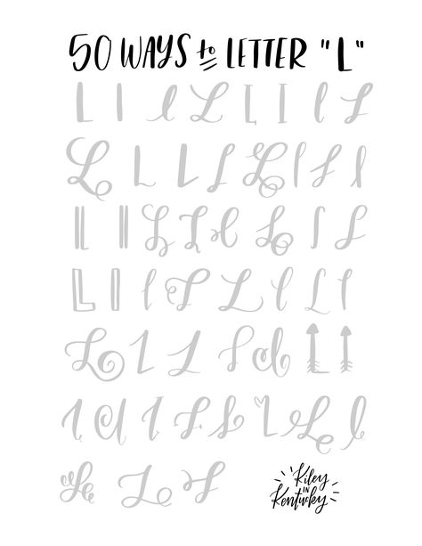 50 Ways to Letter "L" 50 Ways To Letter L, Bujo Lettering, Fancy Writing, Sketch Note, Alfabet Letters, Hand Lettering Fonts, Hand Lettering Alphabet, Calligraphy Handwriting, The Font