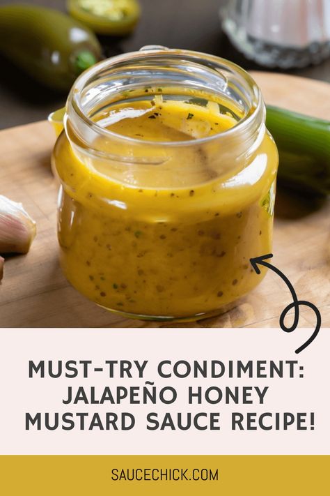 Jalapeño Honey Mustard Sauce recipe Jalapeno Hot Sauce Recipe, Jalapeño Honey, Honey Mustard Sauce Recipe, Mustard Sauce Recipe, Homemade Mustard, Homemade Hot Sauce, Homemade Sauce Recipes, Hot Sauce Recipes, Homemade Condiments