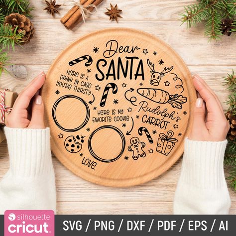 Dear Santa Tray Svg, Christmas Svg, Santa Tray Svg, Santa Plate Svg, Santa Milk Cookies Svg, Cookies for Santa Svg, Dxf,  Instant Download by WorldOfTemplateStore on Etsy Santa Plate Svg, Dear Santa Tray, Plate For Santa, Cookies For Santa Svg, Santa Tray Svg, Santa Tray, Christmas Cricut, Santa Plate, Cookies For Santa