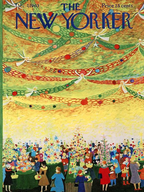 New Yorker Christmas, New Yorker Cover, The New Yorker Magazine, New Yorker Magazine, New Yorker Covers, Christmas Cover, Cover Artwork, December 7, Vintage Magazines