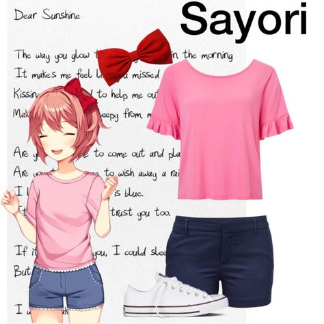 Sayori Cosplay, Ddlc Cosplay, Doki Doki Literature Club Sayori, Literature Club Sayori, Ddlc Sayori, Ringed Notebook, Epic Cosplay, Doki Doki Literature Club, Casual Cosplay