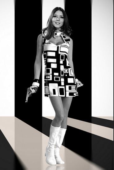 Diana Rigg as Emma Peel in The Avengers, 1960s Diana Riggs, 70s Mode, Dame Diana Rigg, Jean Seberg, Avengers Girl, Emma Peel, Swinging Sixties, Sixties Fashion, Secret Agent