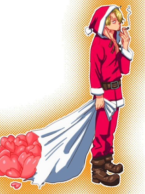 Sanji in Christmas 😍😍 Christmas Luffy, Sanji Christmas, Strawhat Crew, O Maskara, Sanji Nami, Izaya Orihara, Vinsmoke Sanji, Sanji Vinsmoke, Anime Christmas