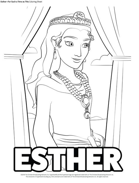 In Superbook Academy's lesson Esther, children meet Queen Esther, who must decide whether to risk her life by going to the king and revealing that she is Jewish—or do nothing while her people are destroyed. Use this coloring sheet to reinforce the lessons learned in Esther 1–10. To learn more about Superbook Academy, please visit www.superbookacademy.com. Esther Coloring Page, Preschool Summer Camp, Cinderella Coloring Pages, Color Worksheets For Preschool, Football Coloring Pages, Bible Worksheets, Queen Esther, Summer Preschool, Bible Coloring Pages