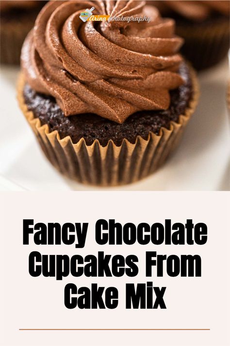 🍫🧁 Elevate your dessert game with these Fancy Chocolate Cupcakes made effortlessly from cake mix – perfect for any celebration! #CupcakeRecipes #ChocolateLovers Cake Mix Chocolate Cupcakes, Chocolate Cake Mix Cupcakes Doctored, Chocolate Birthday Cupcakes Ideas, Moist Chocolate Cupcakes Box Cake Mixes, Cupcakes Using Cake Mixes, Small Batch Chocolate Cupcakes, Fancy Chocolate, Cake Mix Cupcakes, Best Chocolate Cupcakes