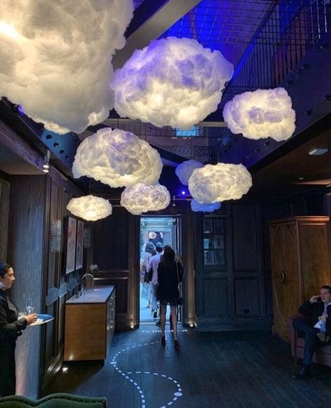 "Cloudy event with a chance of cocktails." ⁠ ⁠ ⁠ Photo and caption by: @businessofevent ⁠ ⁠ ⁠ ⁠ ⁠ #eventstyle #eventdecor #eventspace #eventstyling #eventstylist #eventlife #eventsetup #eventservices #eventvenue #eventful #eventdesign #eventideas #eventinspiration #eventrentals #partydecor #specialevent #specialevening #specialeventrental #atxevents #partyinspiration #partyslatepro #luxuryplanner #austinevents #eventpros #eventmanagment #eventindustry #partyhire #eventinspo #partyideas Cloud Lamp Diy, Mansion Living, Cloud Ceiling, Prom Themes, Cloud Lamp, Diy Clouds, Speaker System, Diy Lamp, Unique Lighting