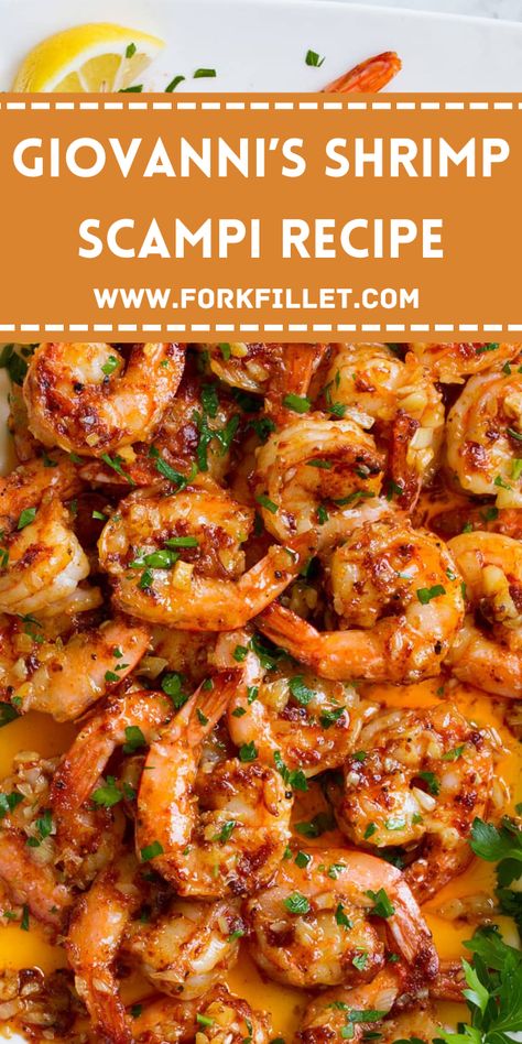 Do you love yummy seafood that makes you feel very happy? Giovanni's Shrimp Scampi Recipe is the best option! Authentic Shrimp Scampi Recipe, Bubba Gump Shrimp Scampi Recipe, Scampi Shrimp, Bbq Shrimp Recipe, Scampi Sauce Recipe, Shrimp Bbq Recipes, Prawn Dishes, Dinner Party Dishes, Bhaji Recipe