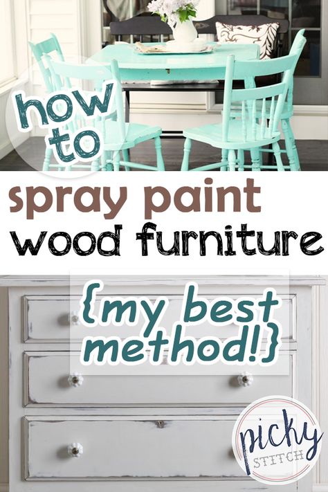 Spray Paint Dresser, Spray Paint Table, Spray Painting Wood Furniture, Spray Paint Countertops, Paint Wood Furniture, Spray Paint Wood, Best Spray Paint, Spray Paint Furniture, Spray Paint Projects