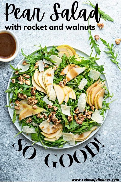 Awesome Salads, Pear Salad Recipes, Quick Dinner Ideas, Healthy One Pot Meals, Balsamic Vinaigrette Dressing, Sliced Pears, Pear Salad, Balsamic Vinaigrette, Side Salad