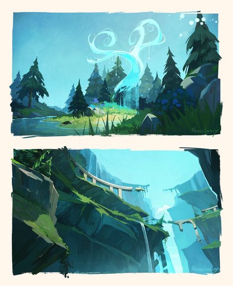 Genshin Impact Fontaine, Storyboard Drawing, Environment Painting, Landscape Concept, Landscape Artwork, Fantasy Art Landscapes, Environment Concept Art, Environmental Art, Line Art Drawings