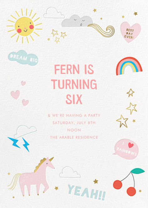 Meri Meri Unicorn Party, Dreamland Party, Meri Meri Unicorn, Online Birthday Invitations, Unicorn Birthday Party Invitation, Belated Birthday Card, Unicorn Birthday Invitations, Unicorn Invitations, Paperless Post