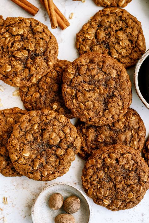 Sally’s Gingerbread Cookies, Holiday Oatmeal Cookies, Healthy Ginger Bread Cookies, Fall Gingerbread Cookies, Classic Holiday Cookies, Oatmeal Ginger Cookies, Fall Oatmeal Cookies, Oatmeal Spice Cookies, Oatmeal Gingerbread Cookies