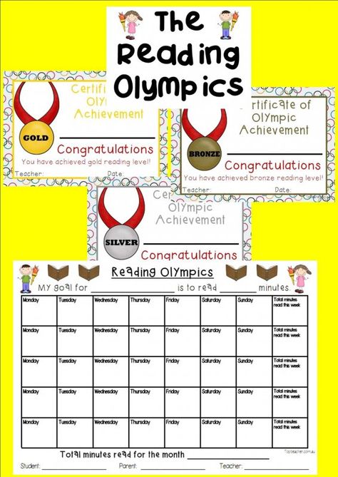 Reading Olympics Challenge, Olympics Worksheets, Library Olympics, Winter Olympics Activities, Reading Marathon, Accelerated Reading, Kids Olympics, Olympics Activities, Reading Incentives