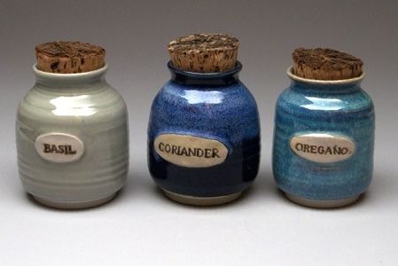 3 spice jars Nerdy Ceramics, Clay Therapy, Herb Jars, Herb Jar, Spice Bottles, Pottery Handbuilding, Pottery Inspiration, Spice Jar, Ceramics Ideas