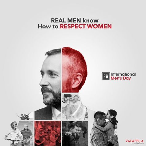 Real Men Know how to respect women Mens Day, International Men's Day, Hijab Style Tutorial, Respect Women, Men's Day, Social Media Poster, Social Media Design Inspiration, Real Men, Education Poster